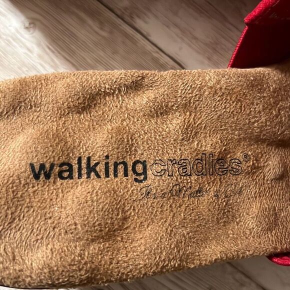 WALKING CRADLES Red Kudos Cork Wedge Heel Sandals Size 6WW Tiny Pillows Insoles - Picture 8 of 16